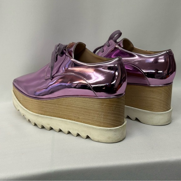 Stella McCartney Elyse Metallic Pink Platform Size 8 / 38 - Picture 9 of 15